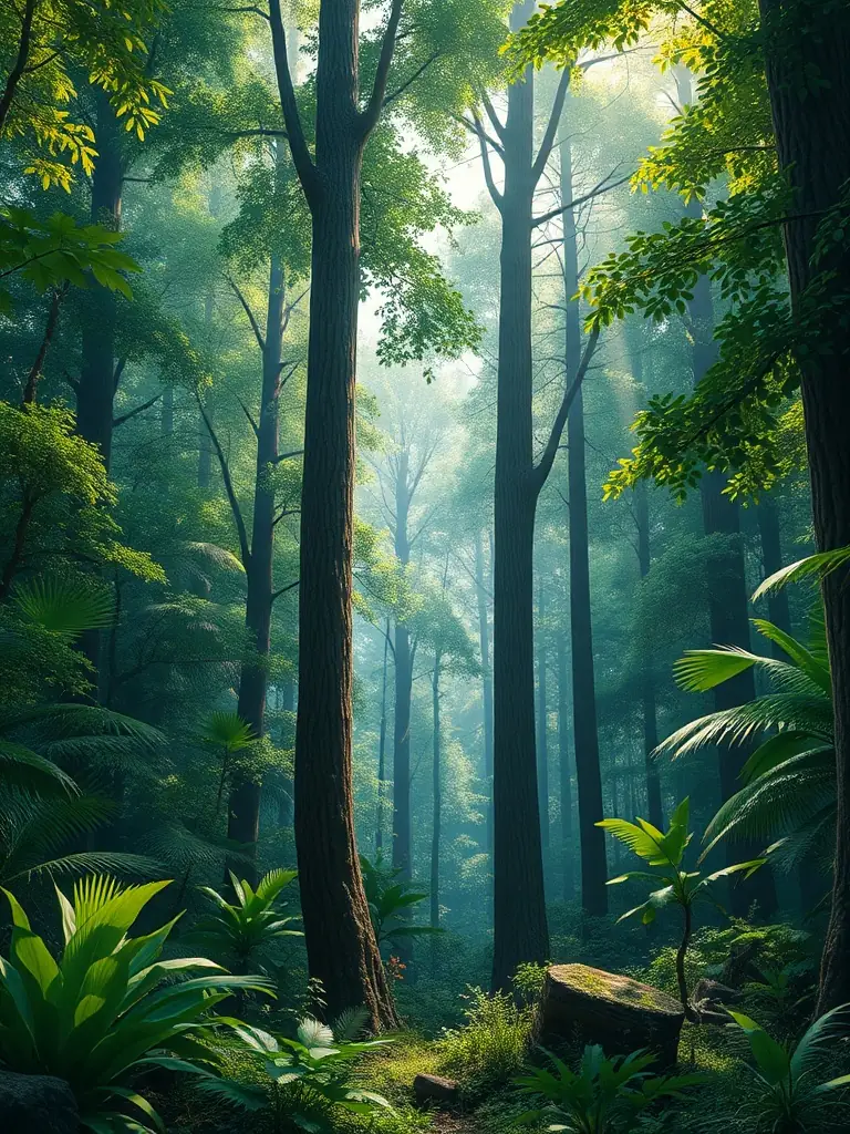 A scenic view of a protected forest area, showcasing the lush greenery and diverse ecosystem that AMICALE DES CHASSEURS DE LA MIRANDE is committed to preserving.